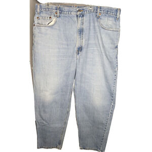 Levis 560 Comfort Fit Jeans Mens 42X30 Blue Light Wash 100% Cotton Denim READ